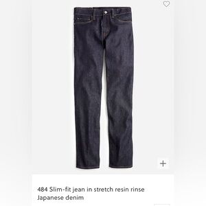 484 Slim-fit jean in stretch resin rinse Japanese denim. 31W/34L